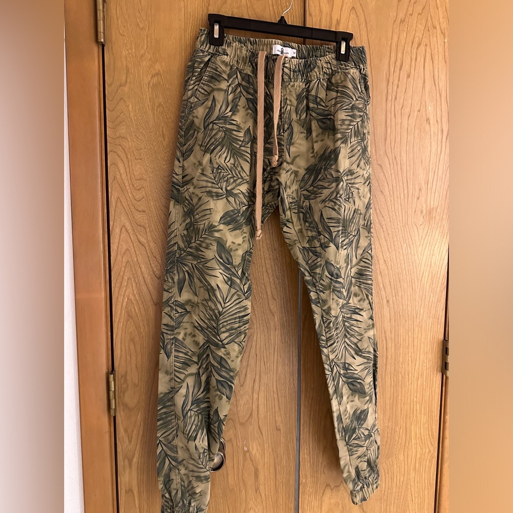 Leaf Print Joggers; Pristine condition